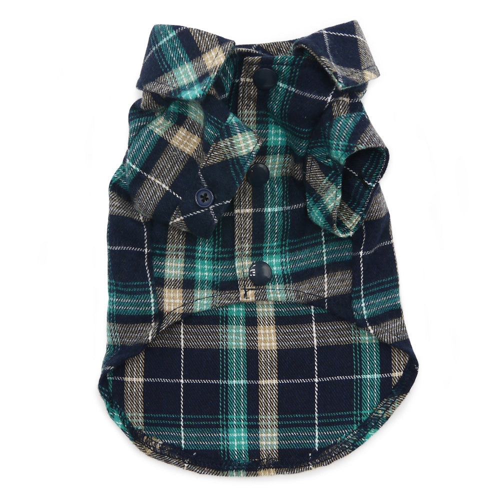 DOGO Flannel Button Down Dog Shirt
