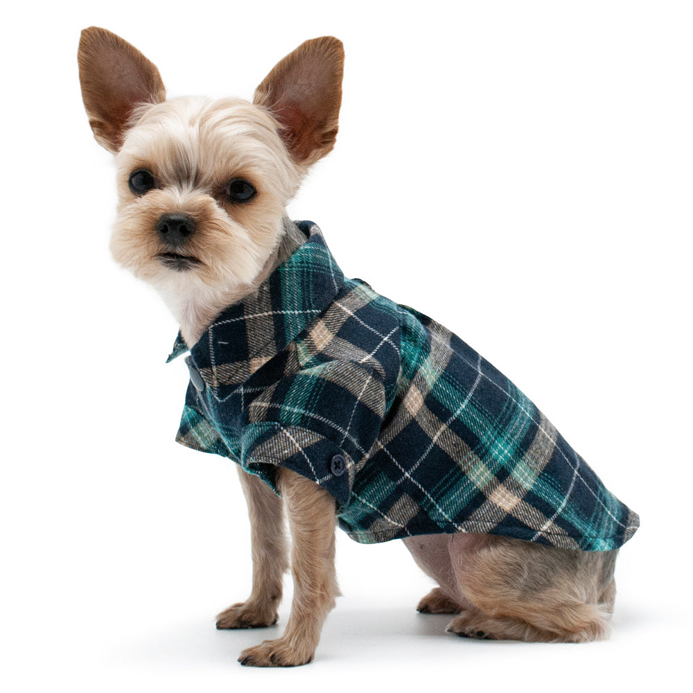DOGO Flannel Button Down Dog Shirt