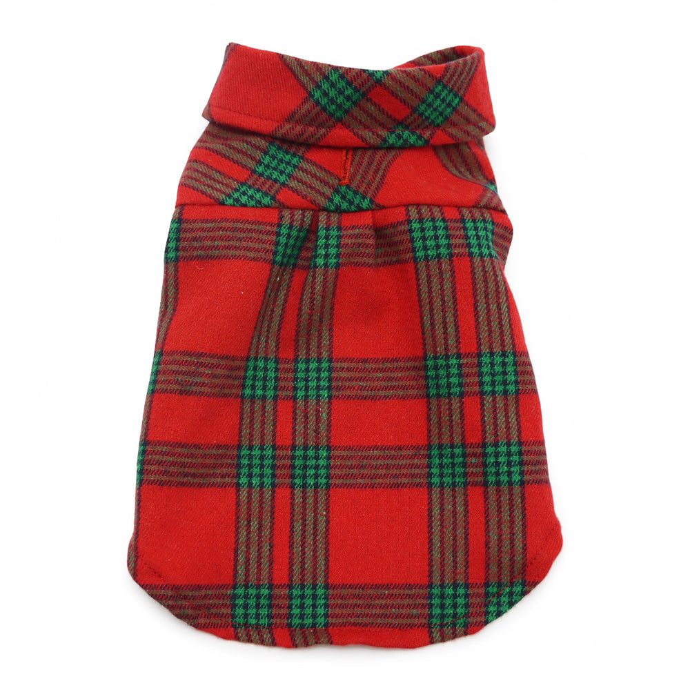 DOGO Christmas Flannel Button Dog Shirt