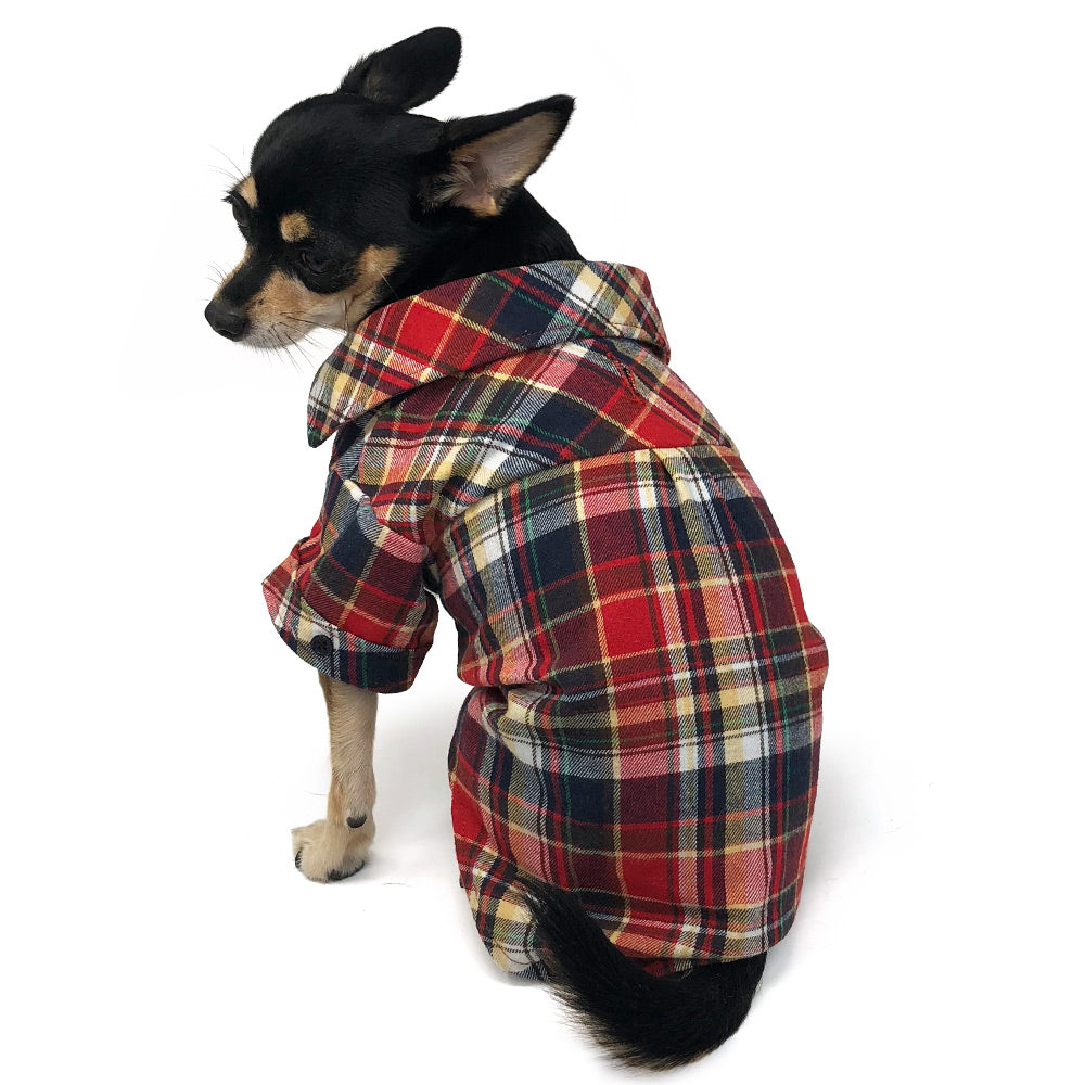 DOGO Flannel Button Down Dog Shirt
