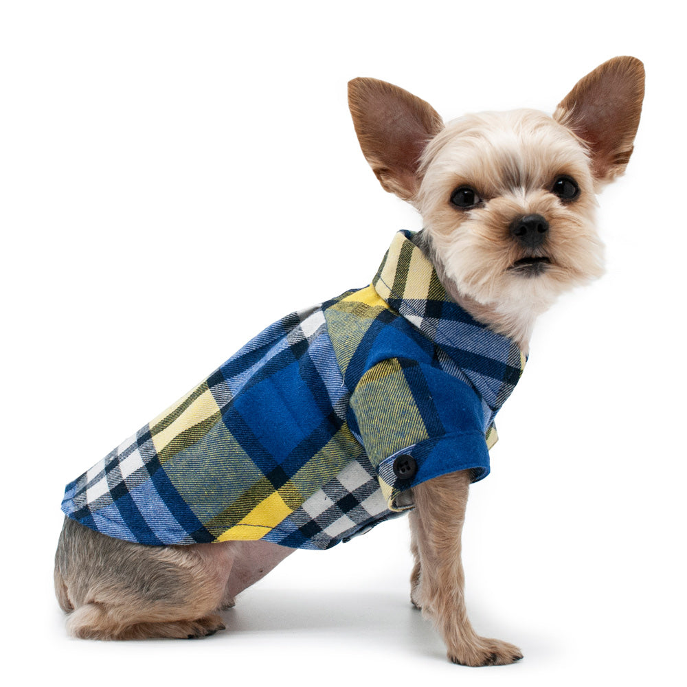 DOGO Flannel Button Down Dog Shirt