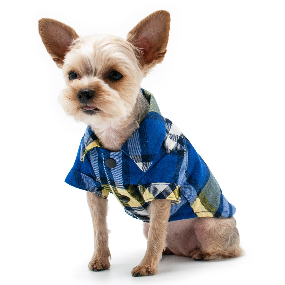 DOGO Flannel Button Down Dog Shirt