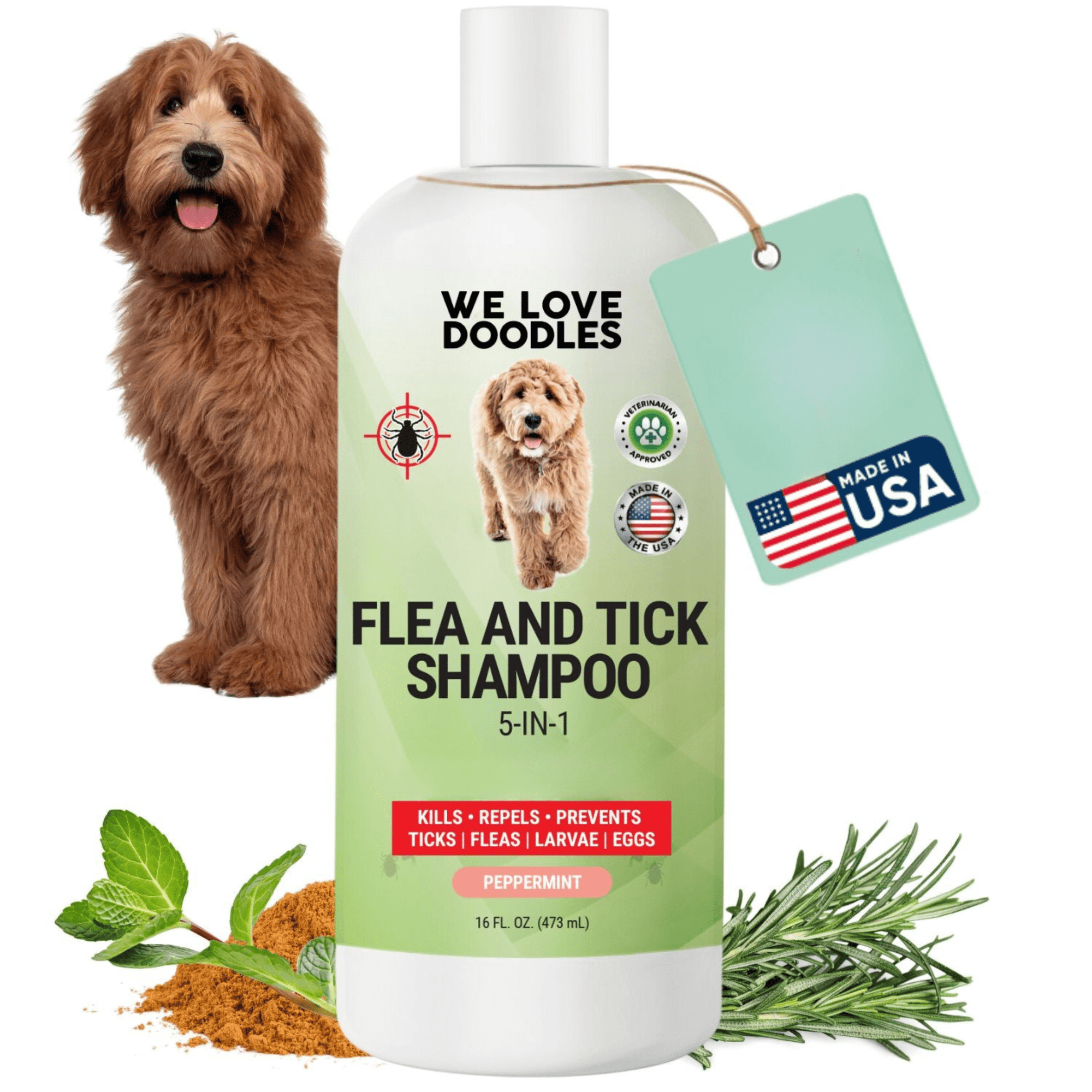 Flea and Tick Dog Shampoo 16 oz