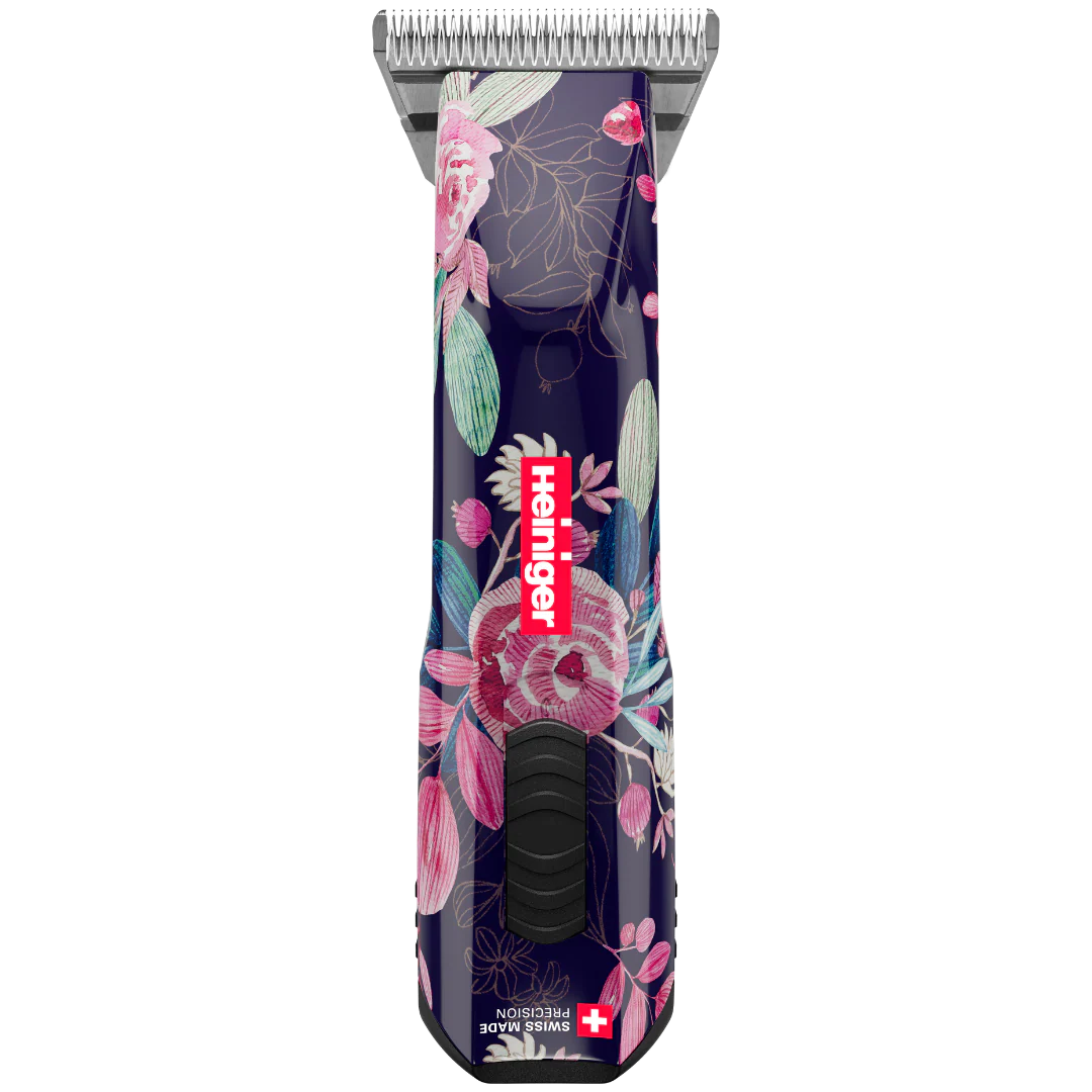 Limited Edition Flower Opal Cordless Clipper with 30W, 2 Batteries and 7F Blade by Heiniger