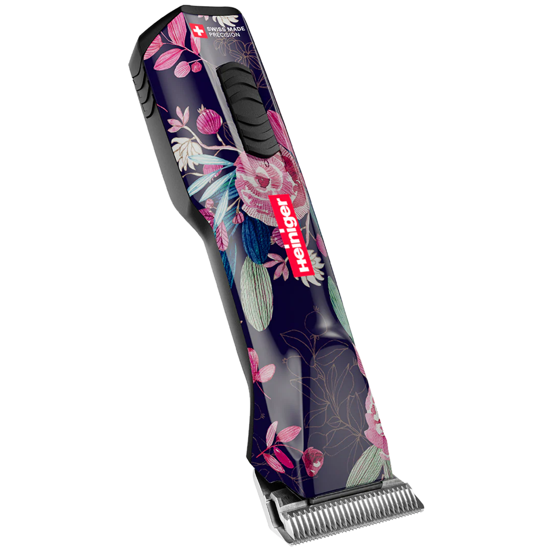 Limited Edition Flower Opal Cordless Clipper with 30W, and 2 Batteries with Free Grip by Heiniger