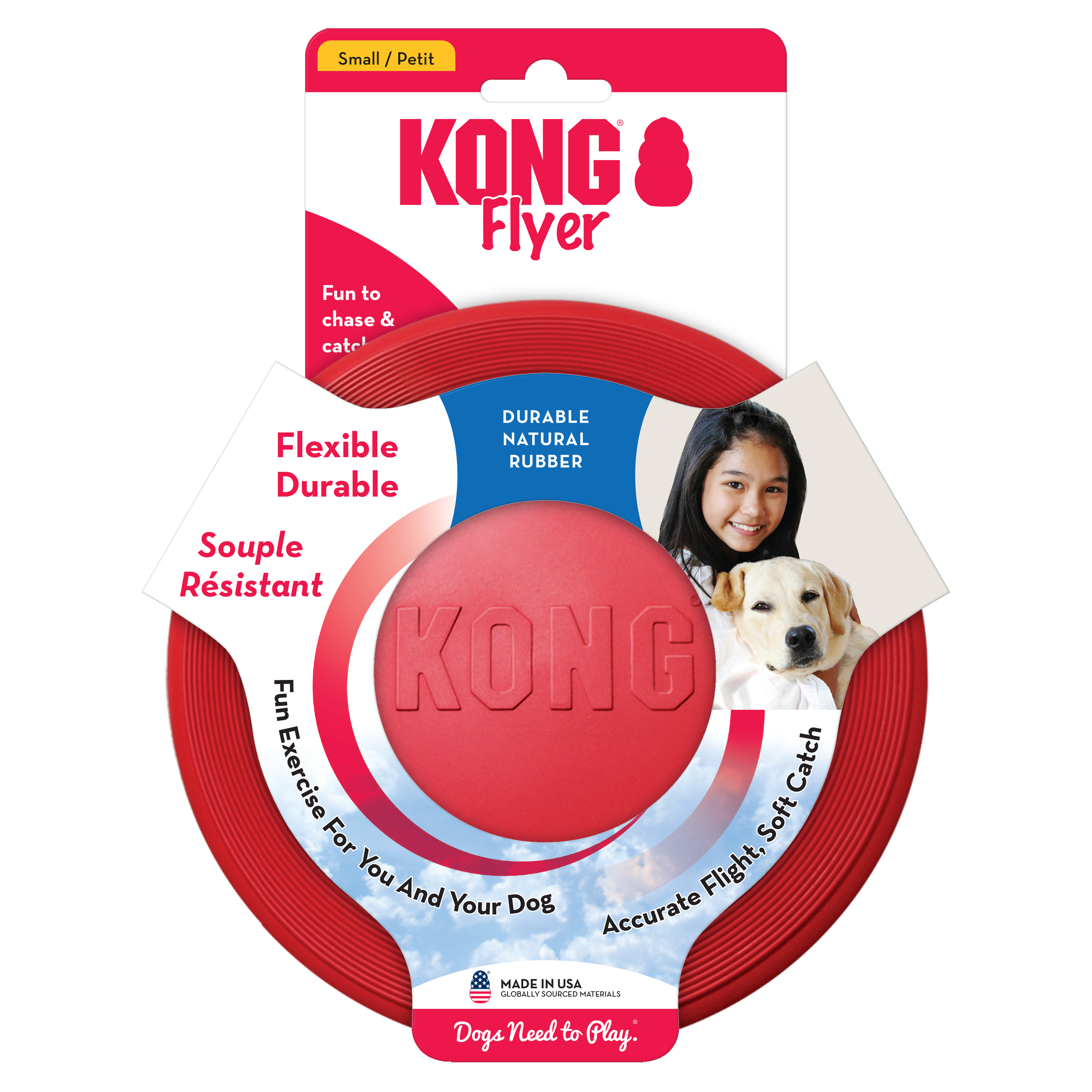Kong Red Rubber Flyer - HT Animal Supply