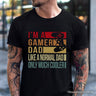 Gamer Dad Controller T-Shirt, Black Funny Tee for Cool Fathers