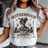 Motherhood Mama Rock T-Shirt, Retro White and Natural Tee for Strong and Rocking Mothers