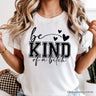 Sarcastic Be Kind T-Shirt, Retro White and Natural Tee for Bold Women with Bite