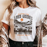 The Lord Provides Christian T-Shirt, Retro Western Desert Worship White and Natural Tee
