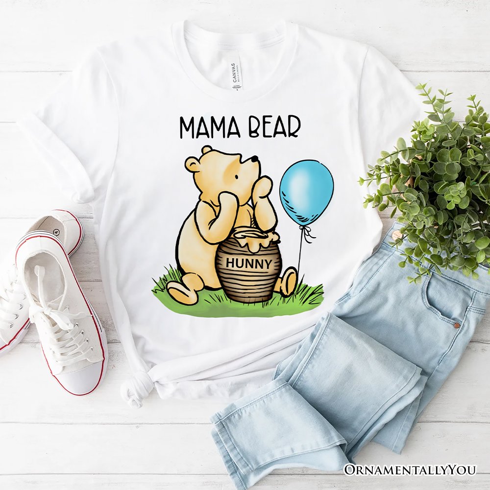 Charming Mama Bear Cute T-Shirt, Trendy White Tee Mom Gift