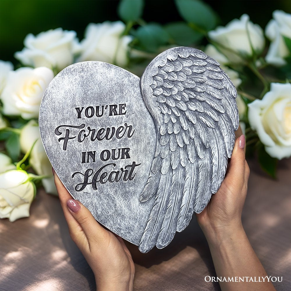 You’re Forever in Our Hearts Angel Wing Stepping Stone, 9.5