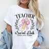 Teacher Social Club T-Shirt, White, Natural, and Black Tee for Stylish Educators