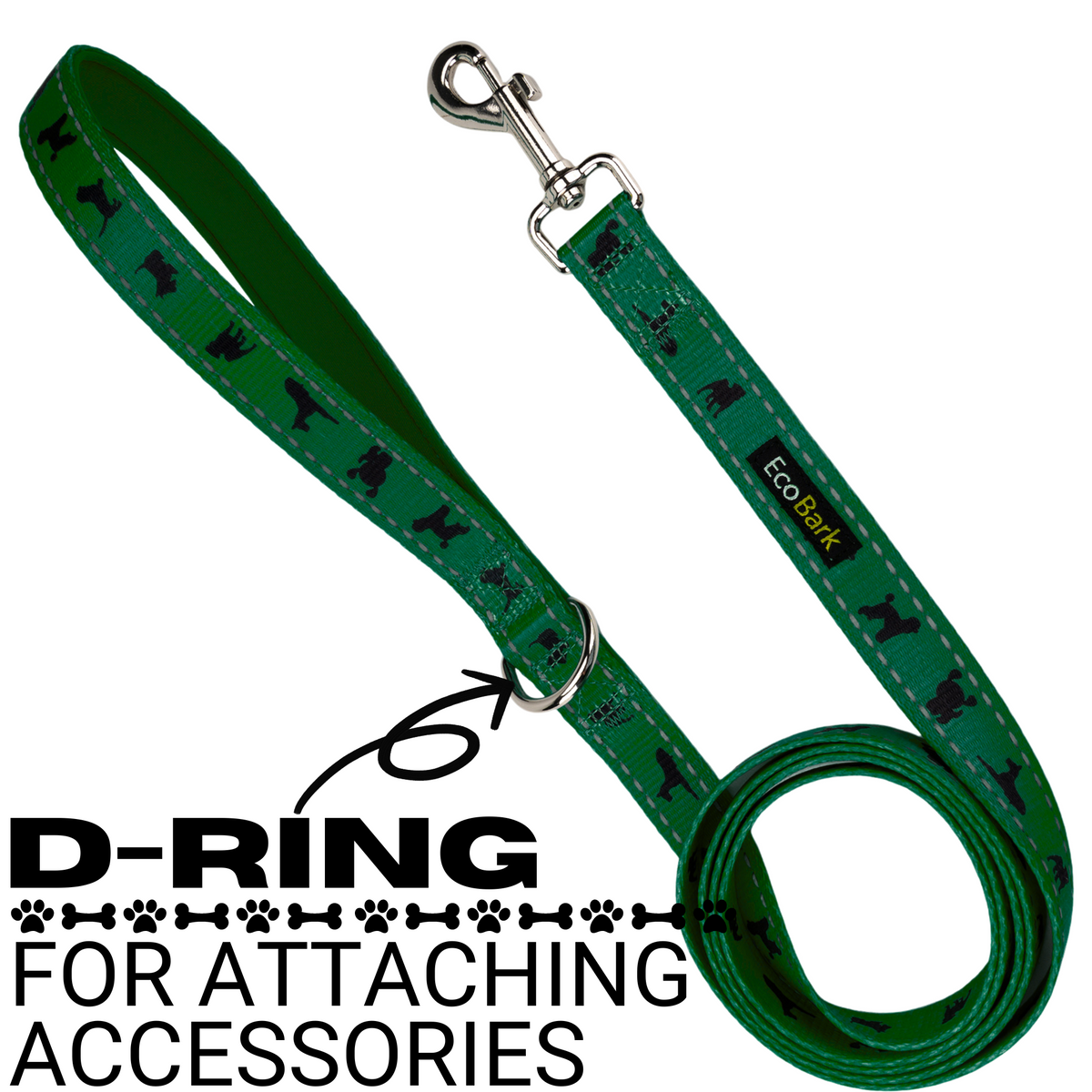 EcoBark – Forest Green Comfort Grip Padded Dog Leash