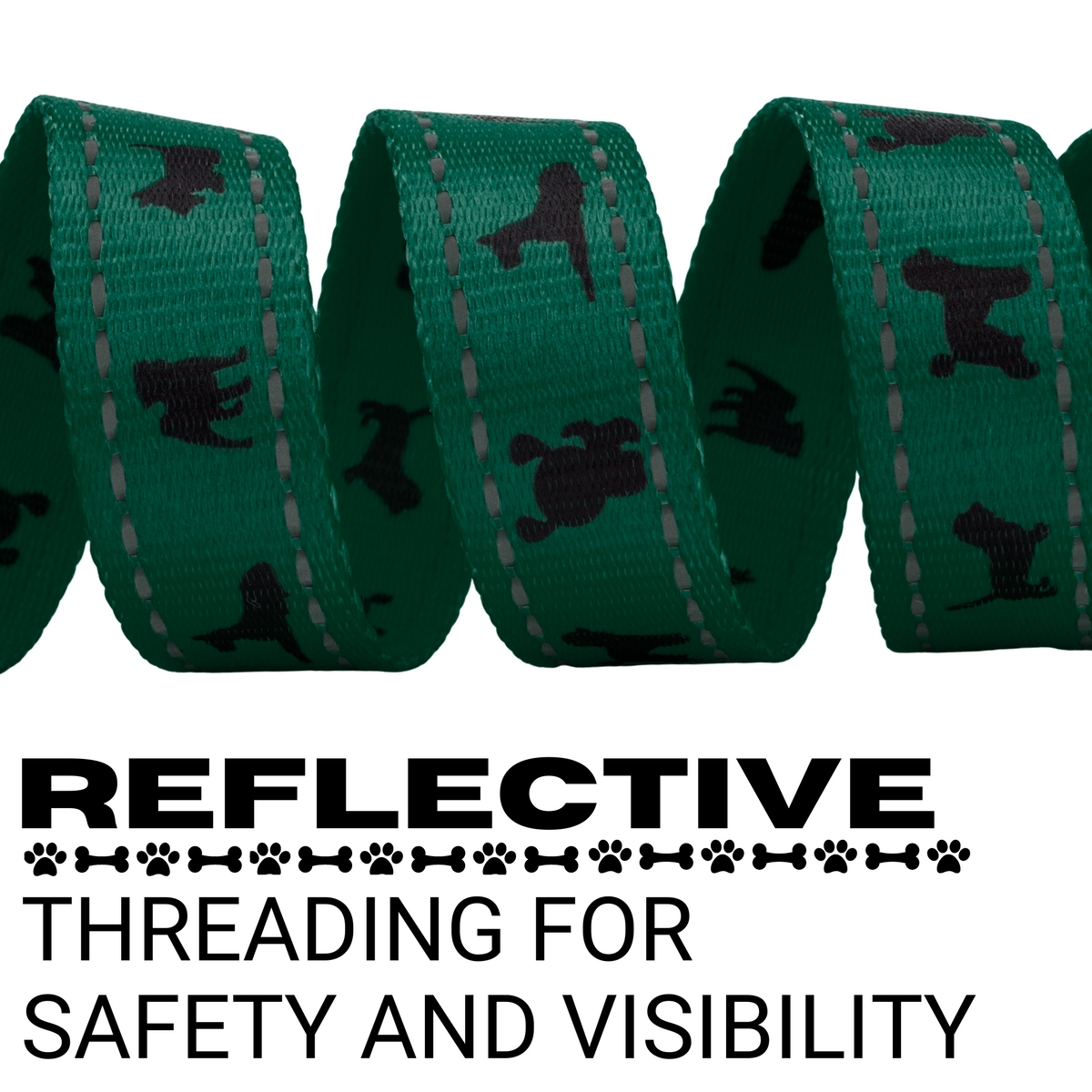 EcoBark – Forest Green Comfort Grip Padded Dog Leash