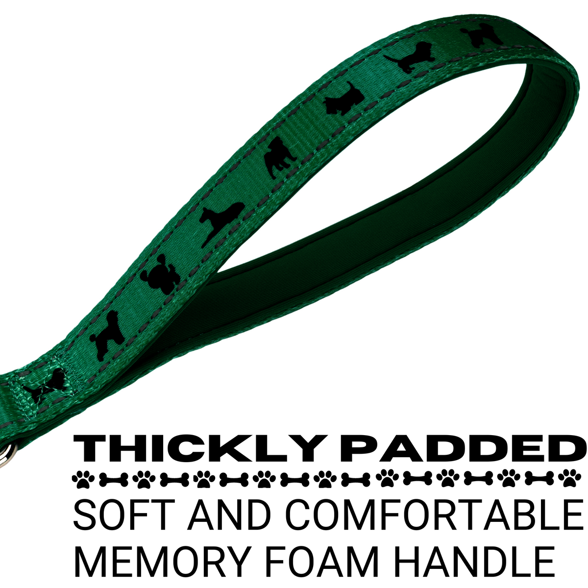 EcoBark – Forest Green Comfort Grip Padded Dog Leash