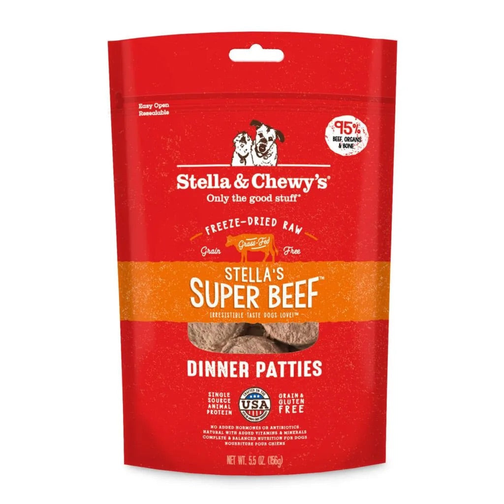 Stella & Chewys Freeze Dried Dinner Patties Beef Dog Food (25oz)