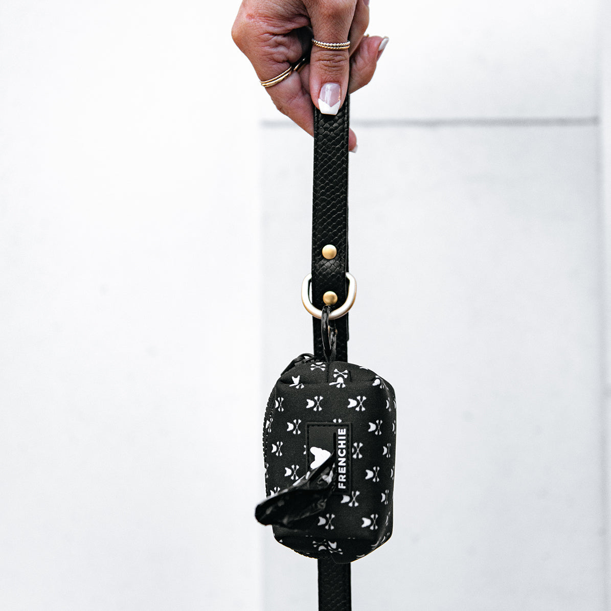 Frenchie Poo Bag Holder- Bad to the Bone