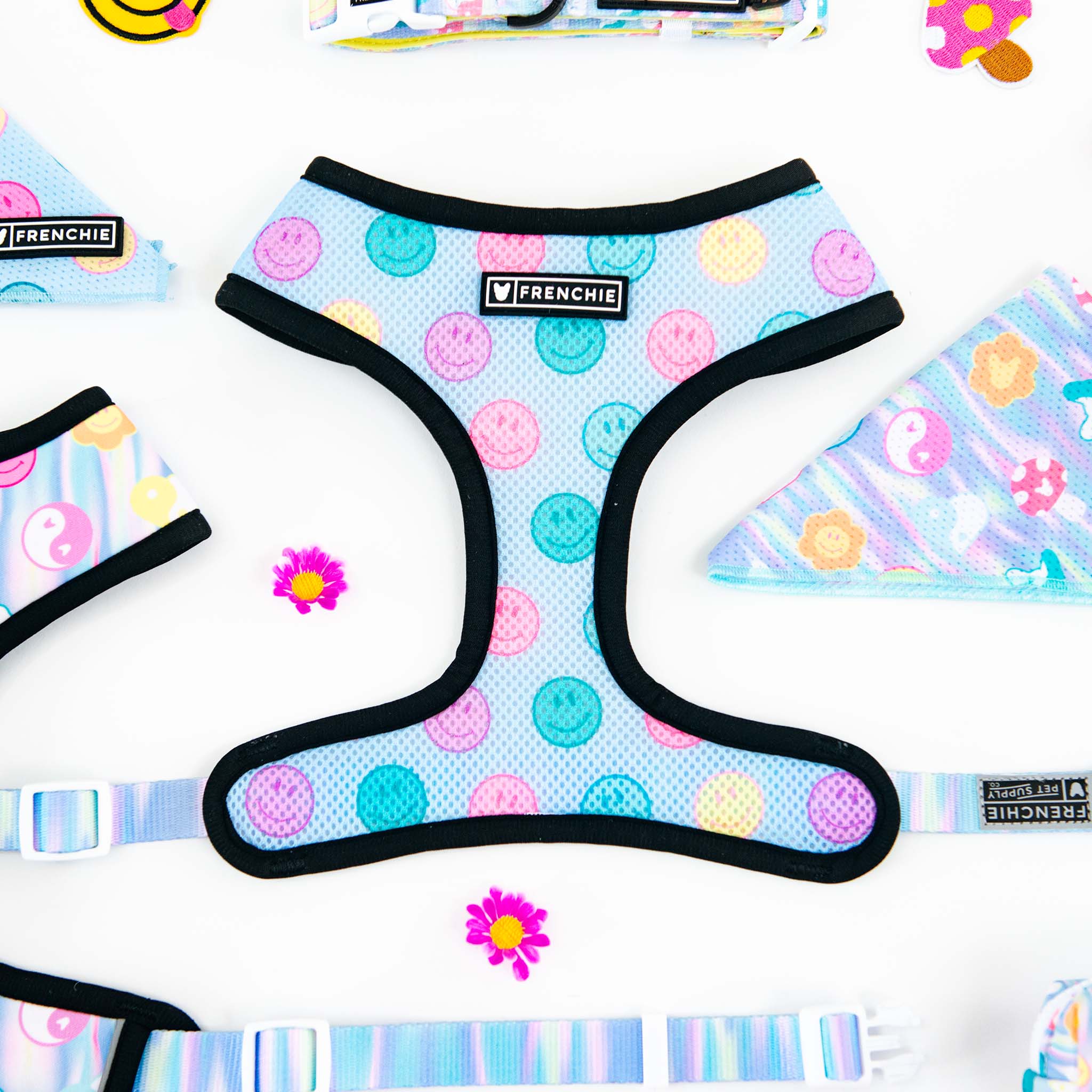 Frenchie Duo Reversible Harness - Good Vibes
