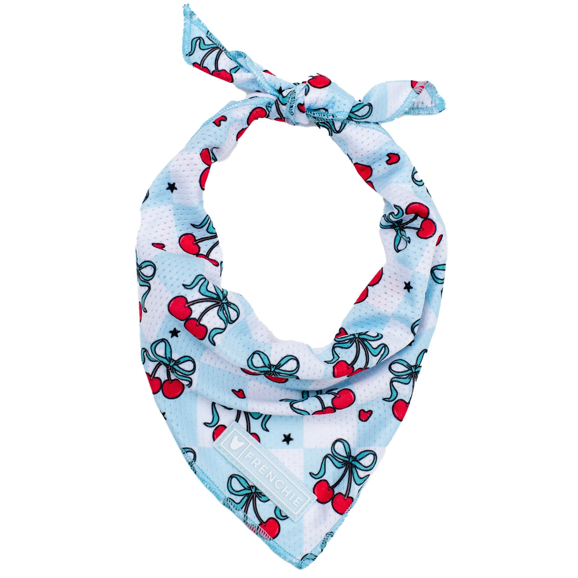 Frenchie Cooling Bandana - Cherries Blue