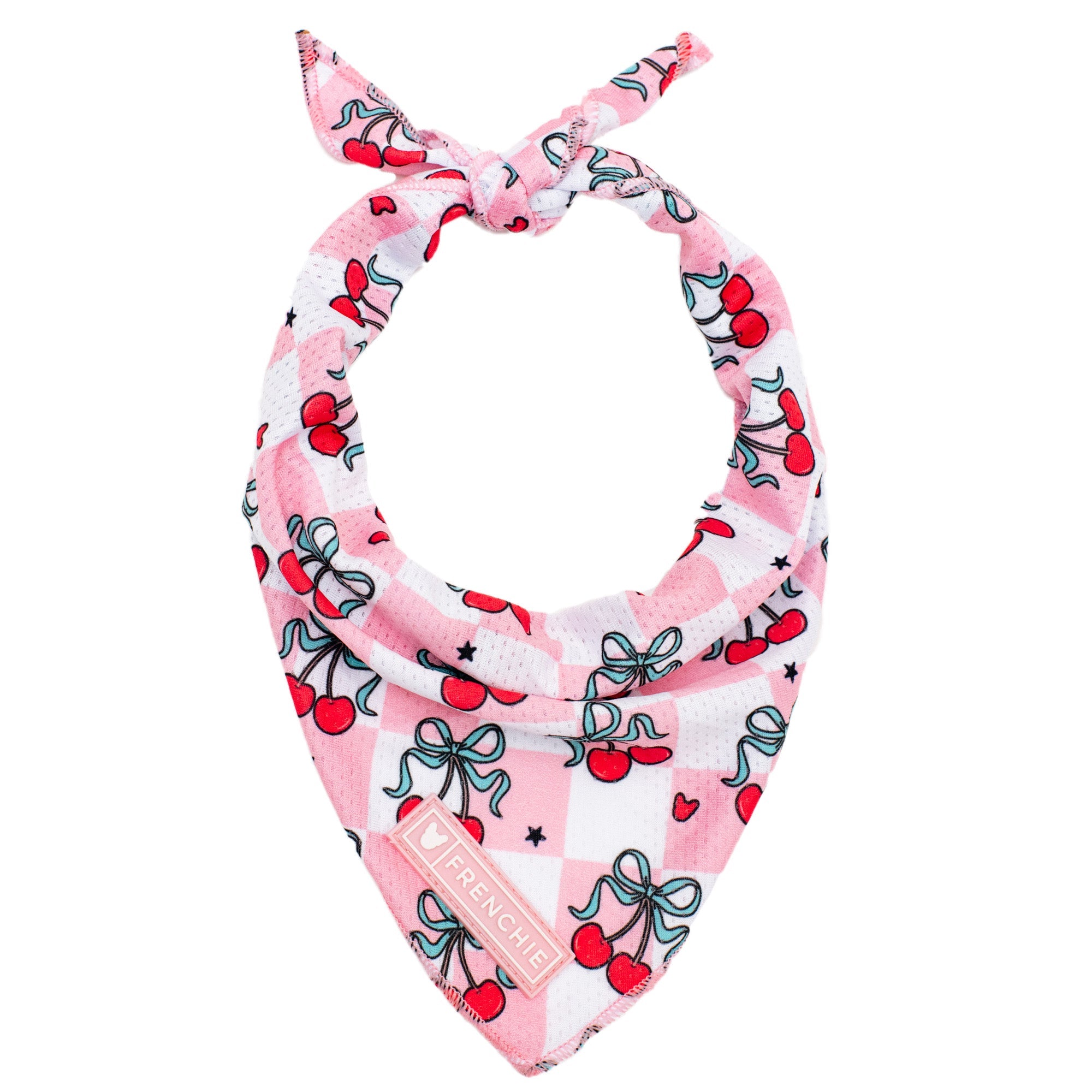 Frenchie Cooling Bandana - Cherries Red