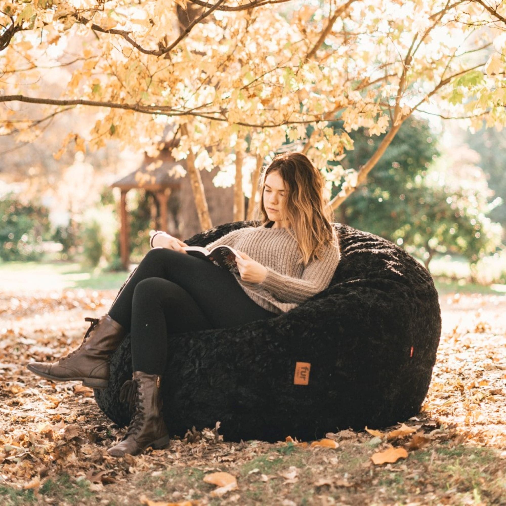 CordaRoy's Full Faux Fur Convertible Bean Bag Chair