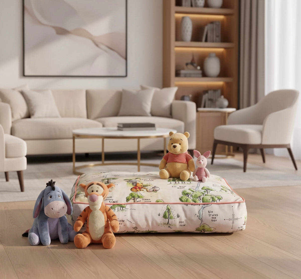 Buckle-Down Disney Winnie the Pooh Hundred Acre Wood Dog Bed | HT Animal Supply 