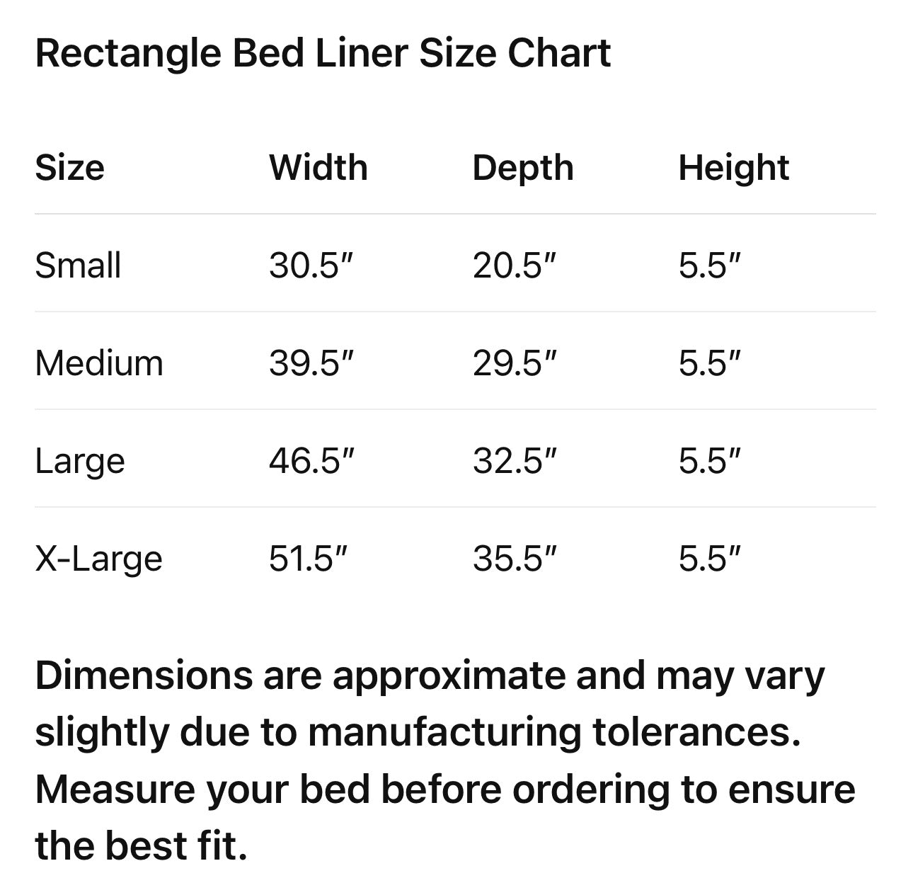 Waterproof Pet Bed Liner - Rectangle beds
