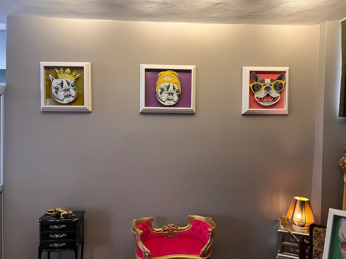 Funny Frame Boston Terrier