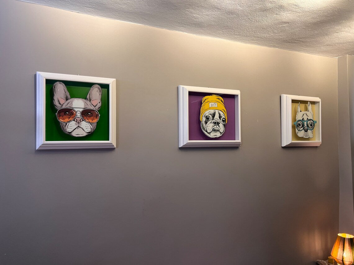 Funny Frame Boston Terrier