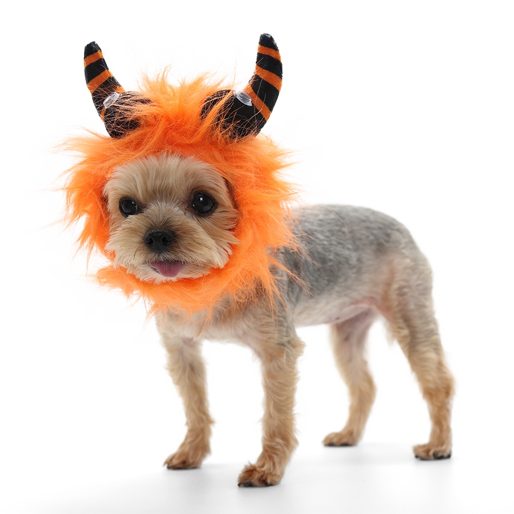 DOGO Orange Monster Dog Costume Hat