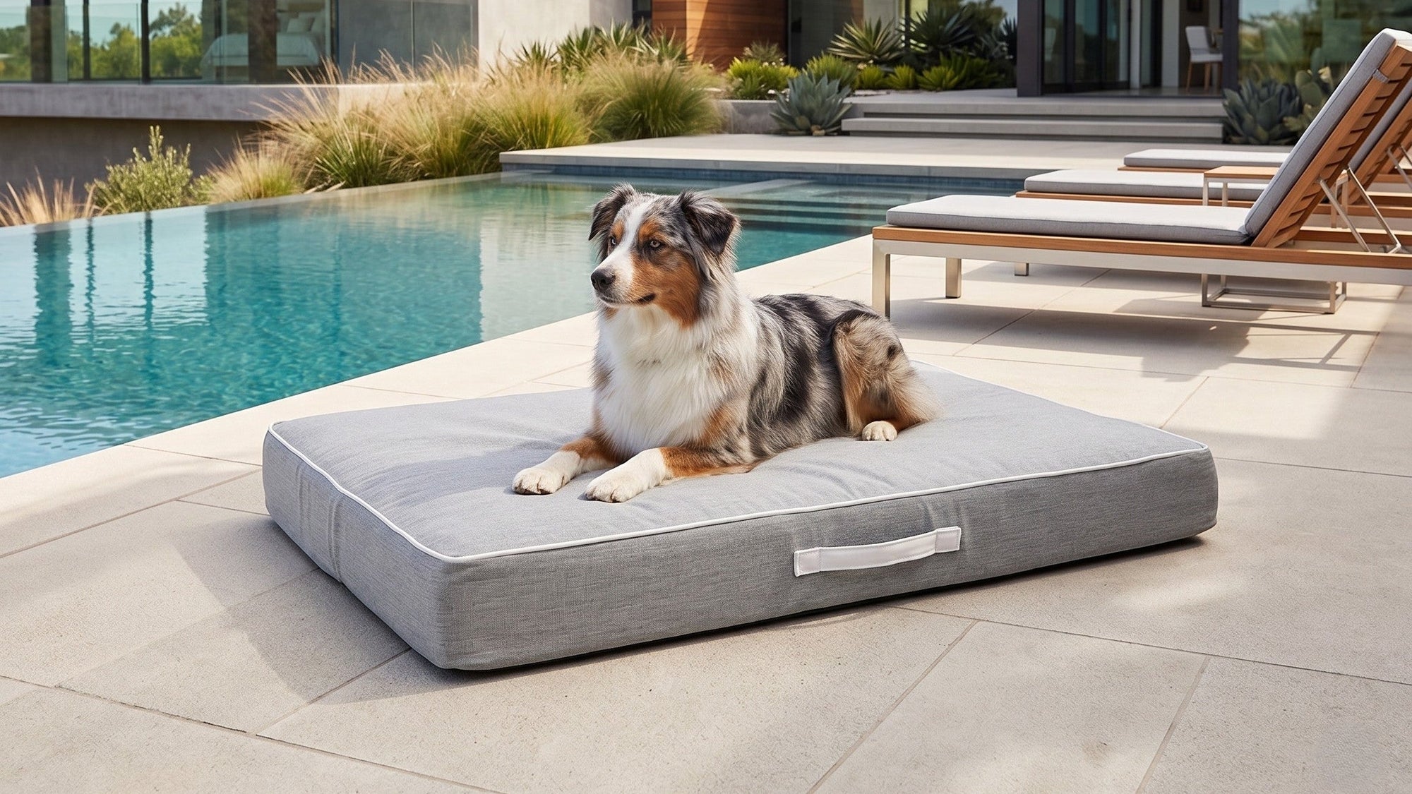 Bowsers Rectangular Patio Cushion Heather Grey