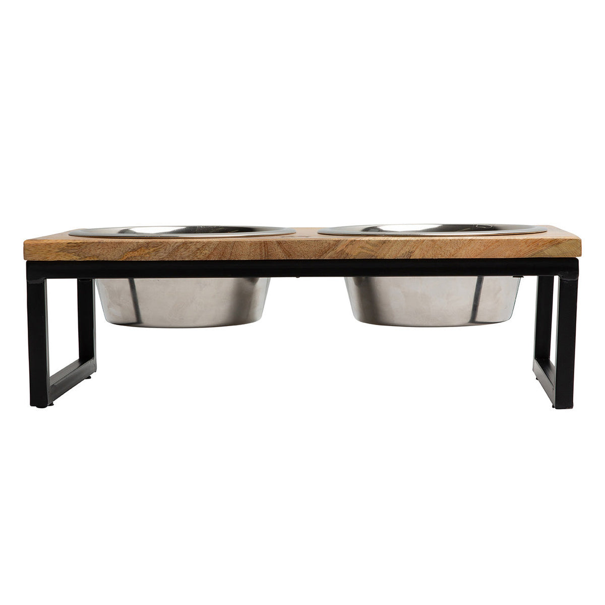 Wood & Metal Elevated Feeder premium pet product