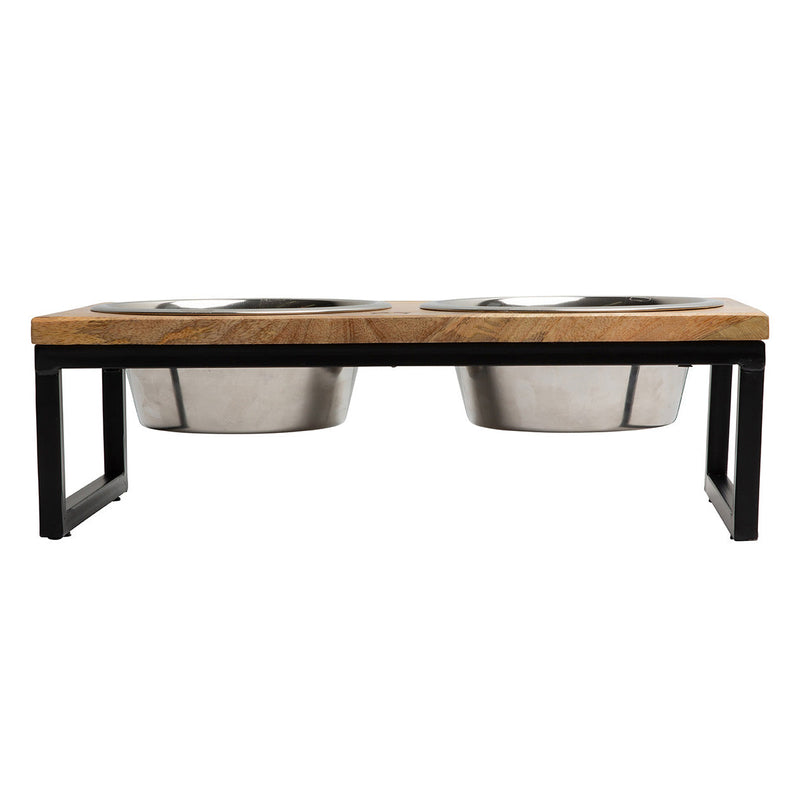 Wood & Metal Elevated Feeder premium pet product