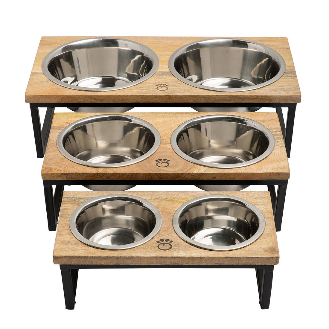 Wood & Metal Elevated Feeder premium pet product