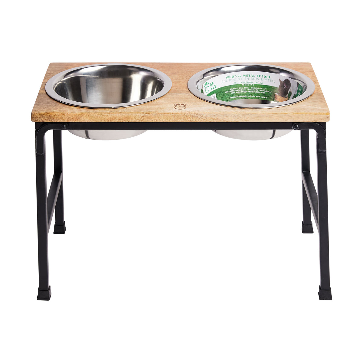 Wood & Metal Elevated Feeder premium pet product