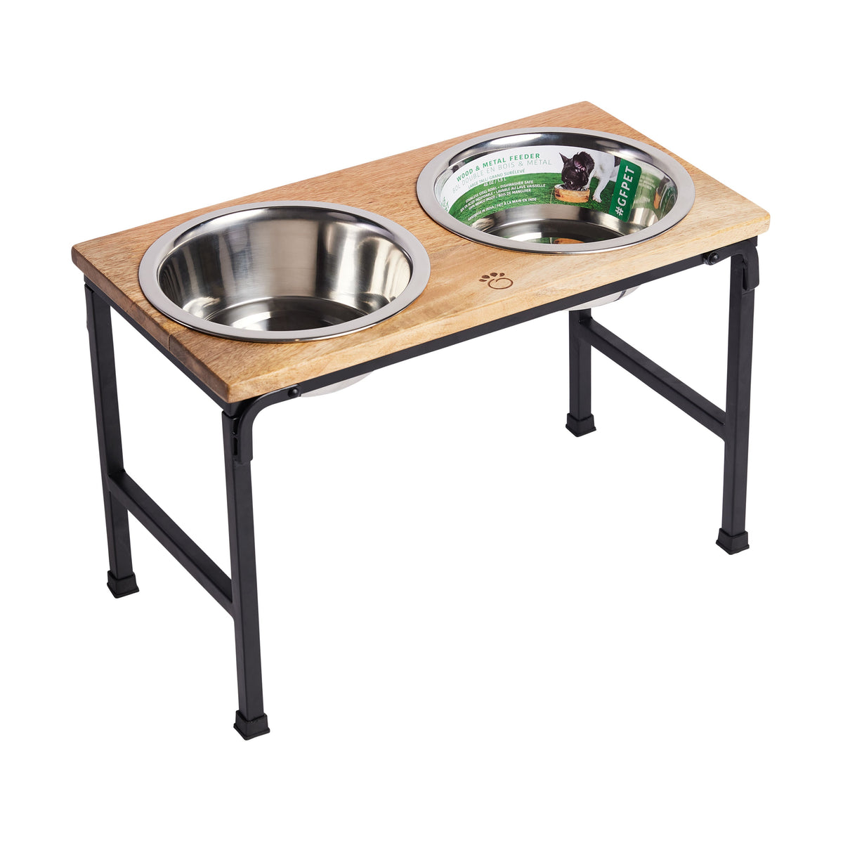 Wood & Metal Elevated Feeder premium pet product