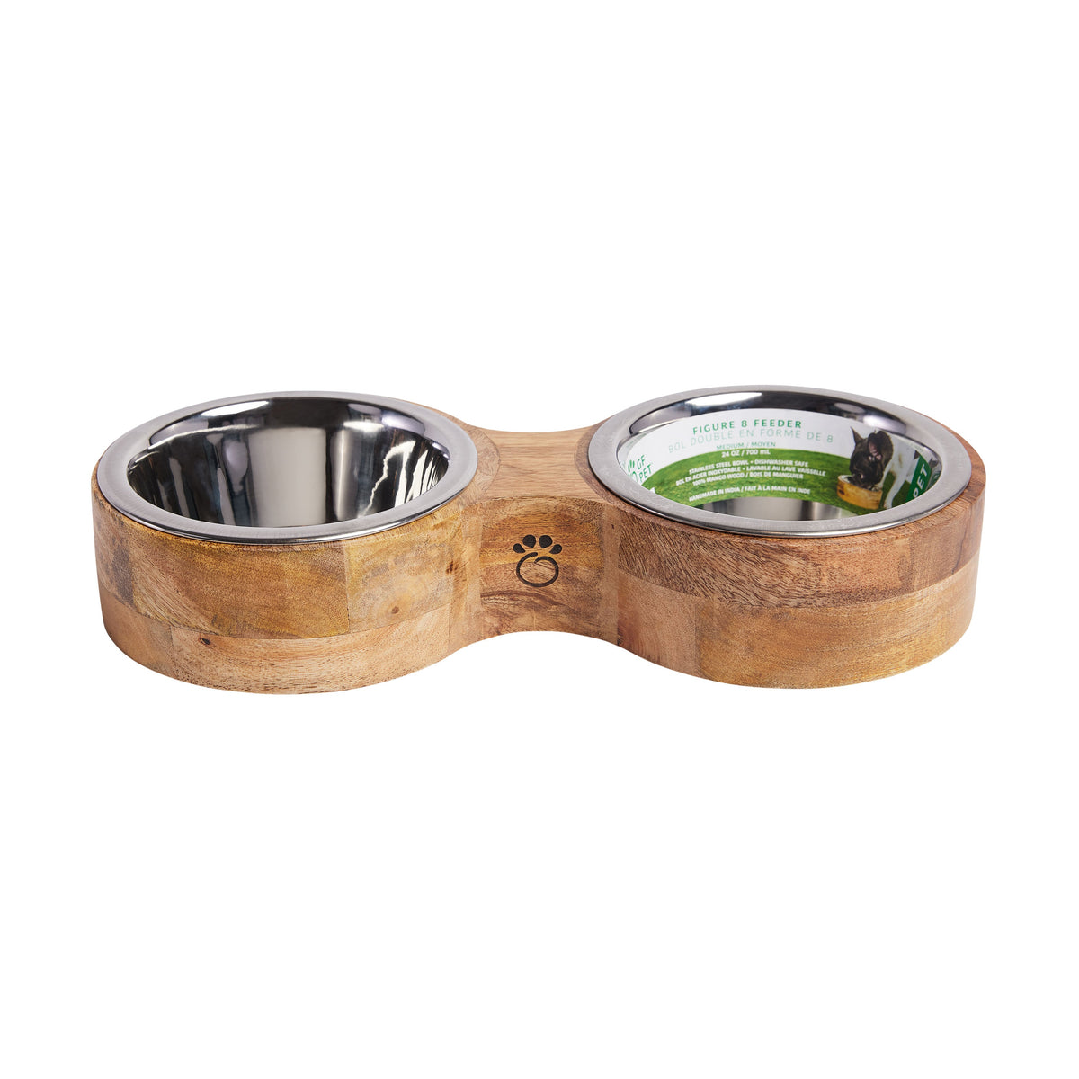 Wood & Metal Feeder Double Diner premium pet product