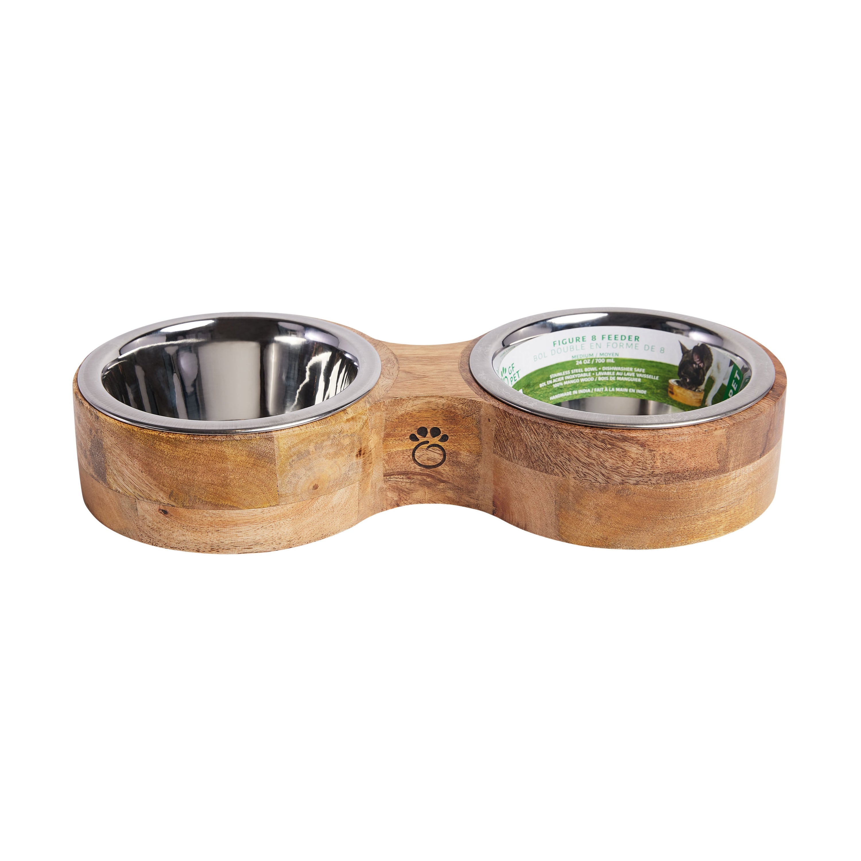 Wood & Metal Feeder Double Diner premium pet product