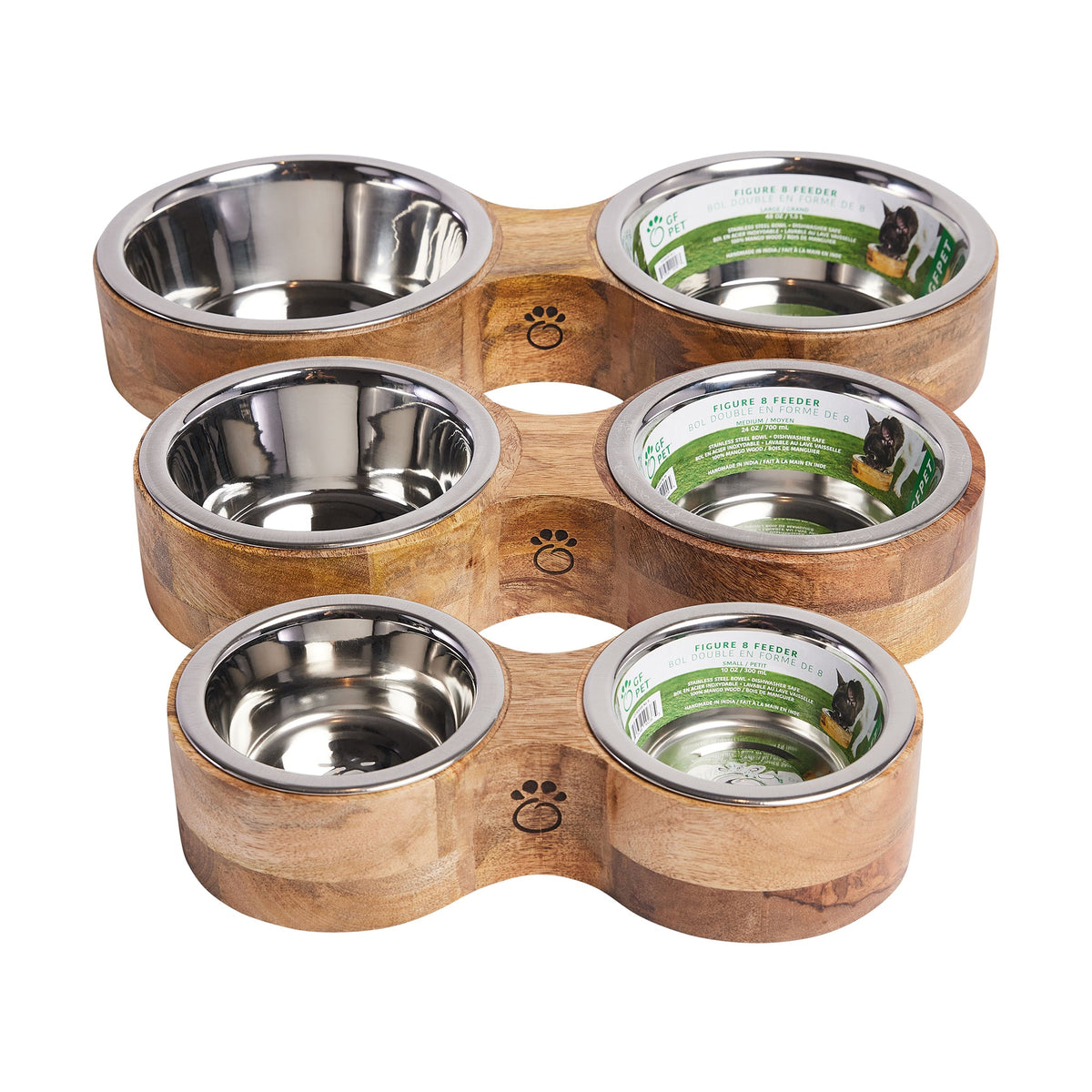 Wood & Metal Feeder Double Diner premium pet product