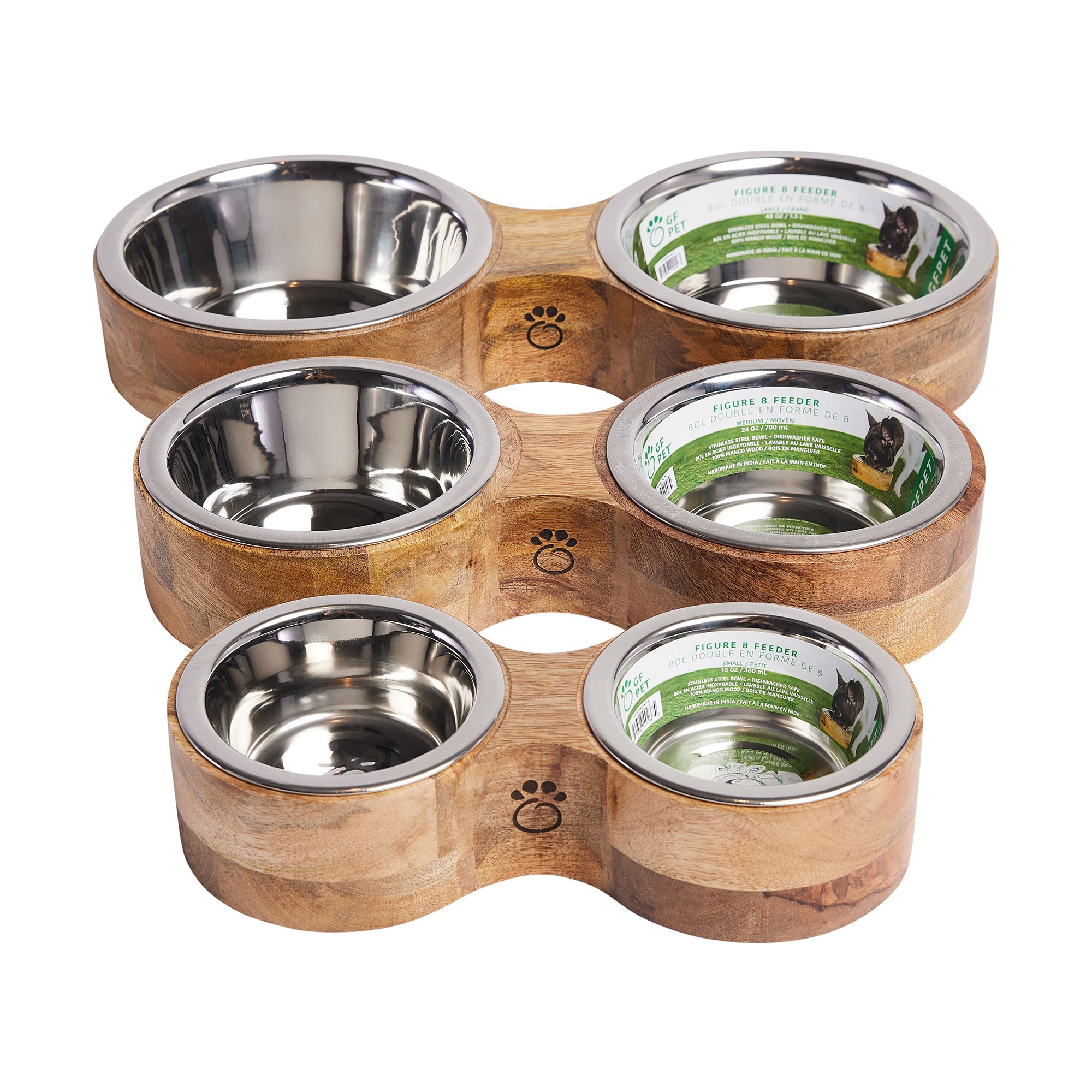 Wood & Metal Feeder Double Diner premium pet product
