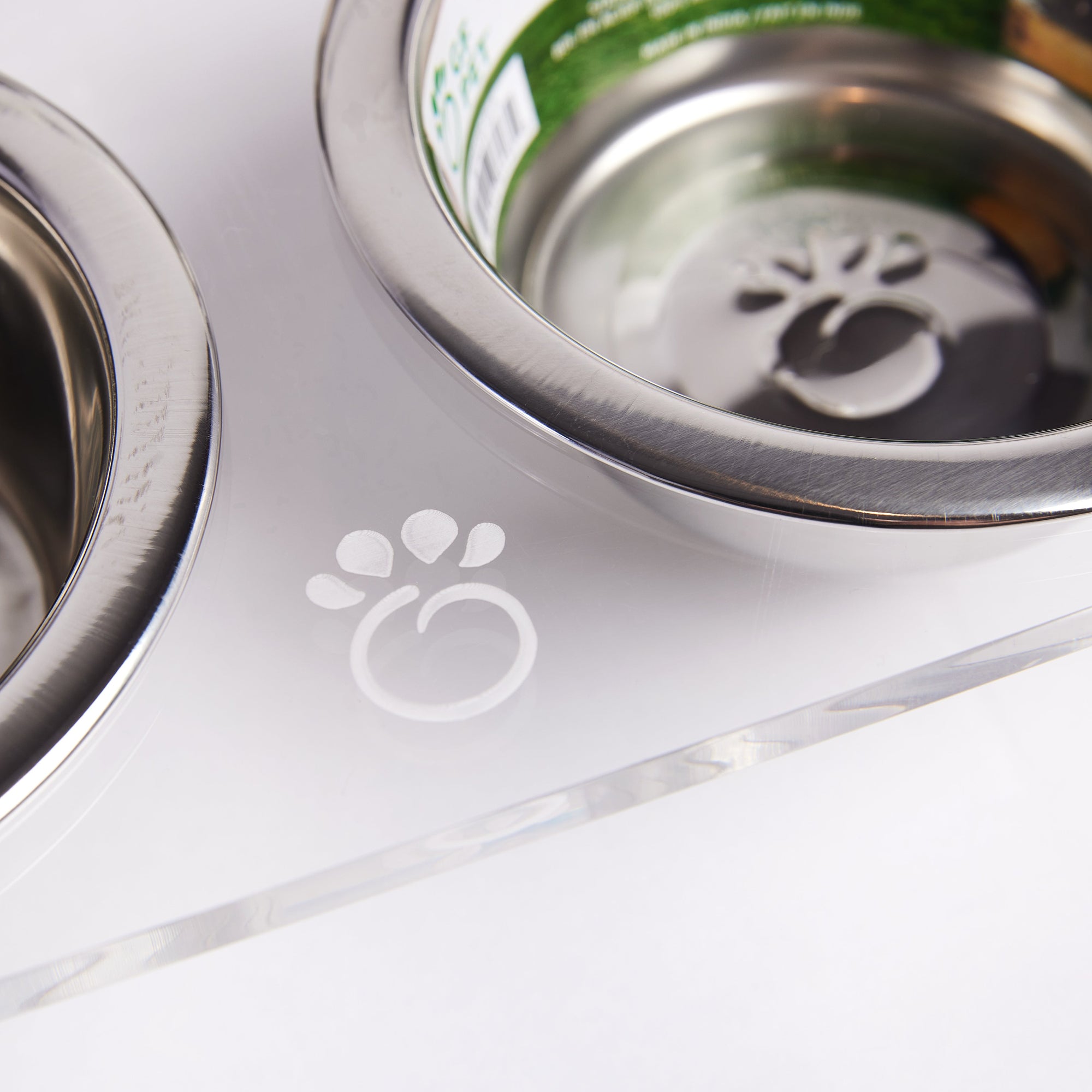 Acrylic Double Feeder - Clear premium pet product