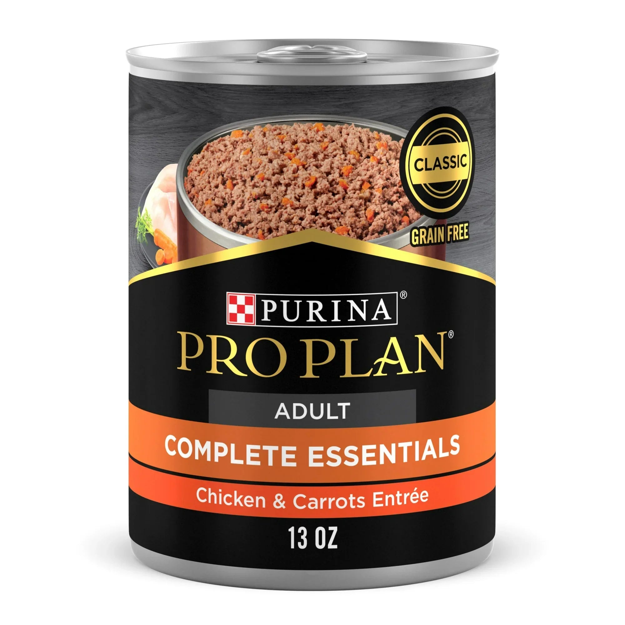 Pro Plan Complete Essentials Grain Free Adult Chicken & Carrots Entre Classic Wet Dog Food (13oz)
