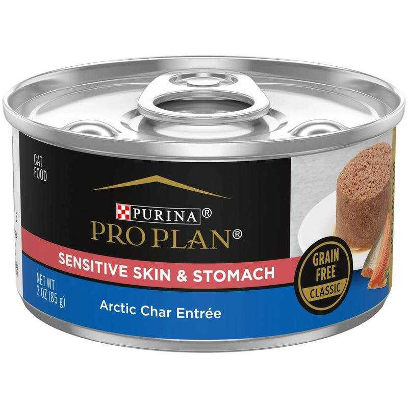 Pro Plan Sensitive Skin & Stomach Arctic Char Entree Grain Free Classic Wet Cat Food (3oz)