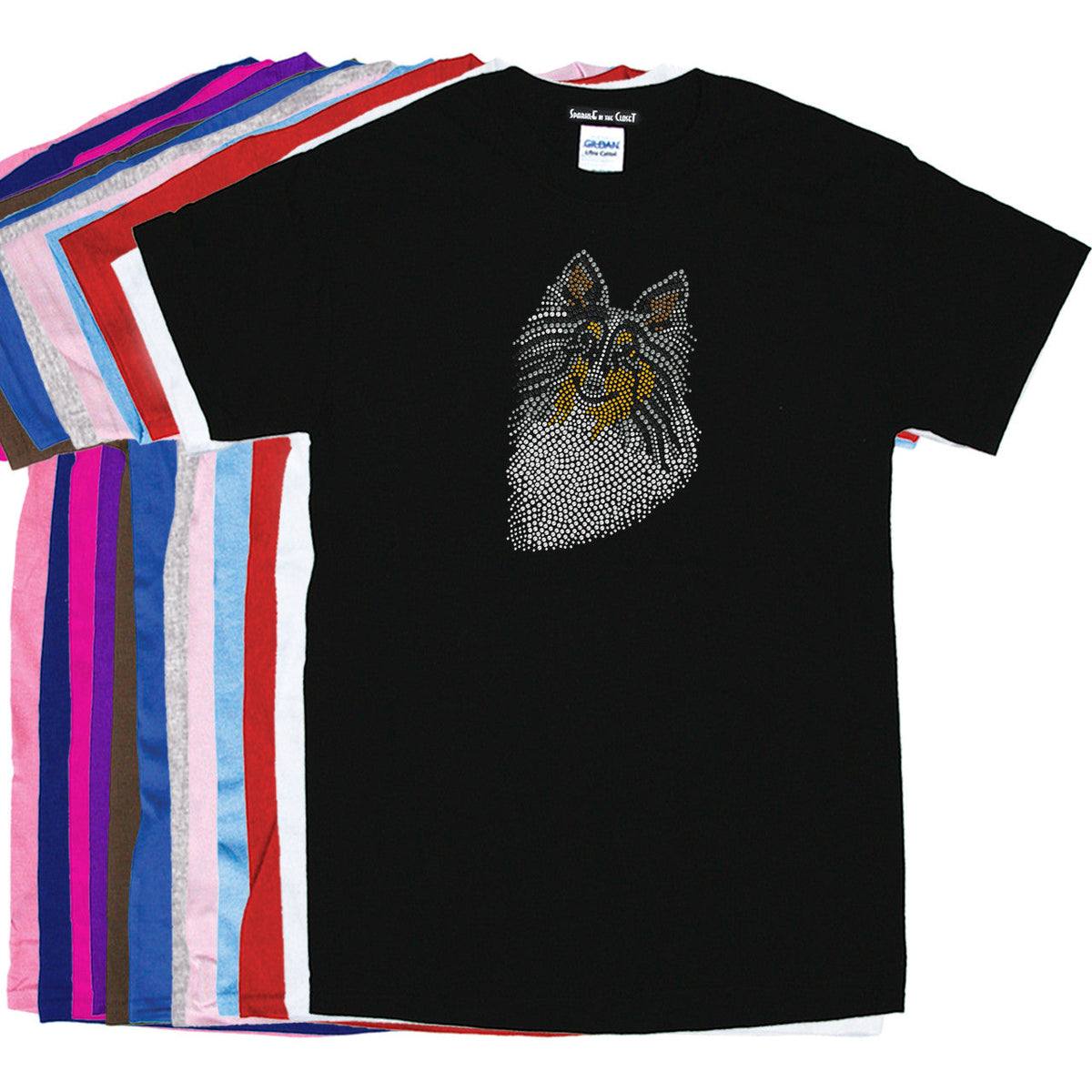 Sheltie Face (Tri Color) - Womens T-shirt