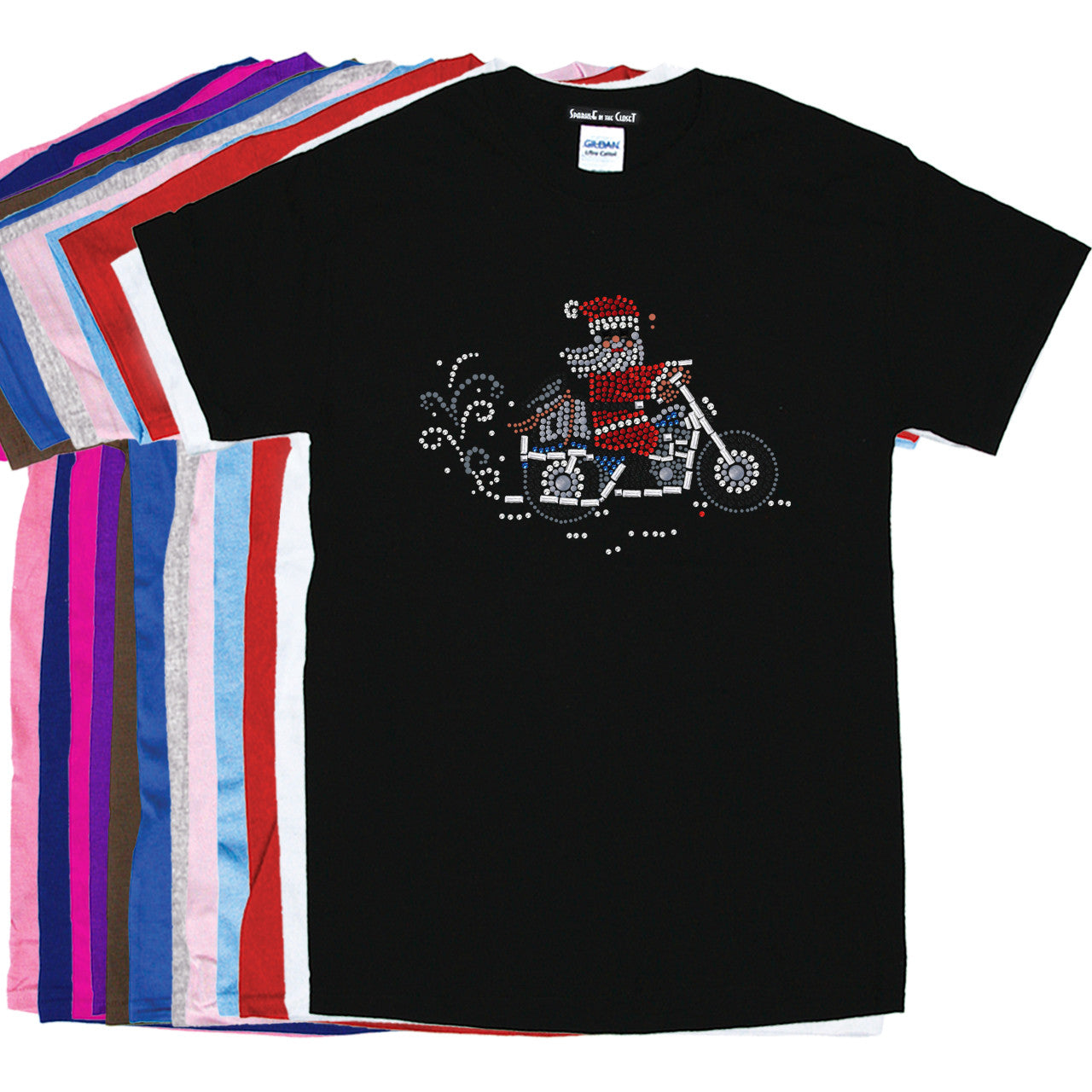 Santa on Motorcycle - Womens Tee