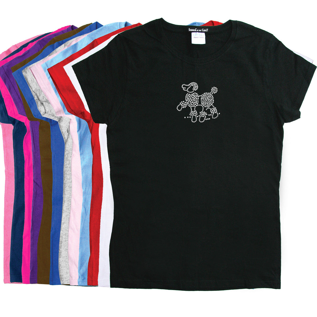 Poodle (Rhinestones) - Womens T-shirt