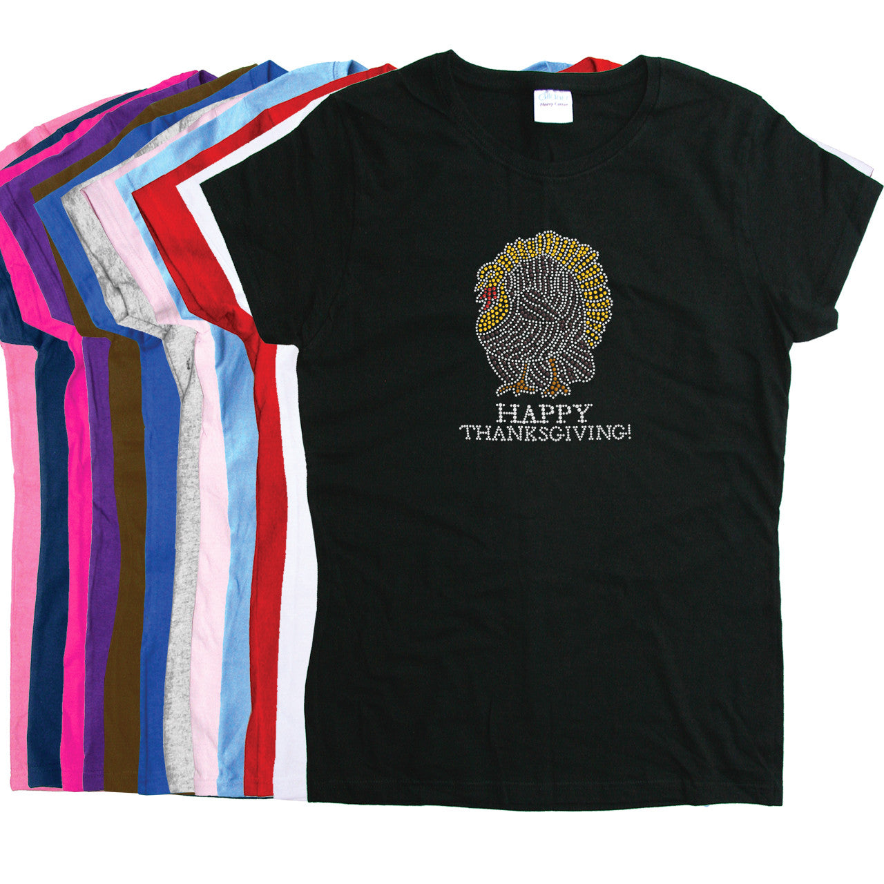 Happy Thanksgiving Turkey 1- Womens T-shirt