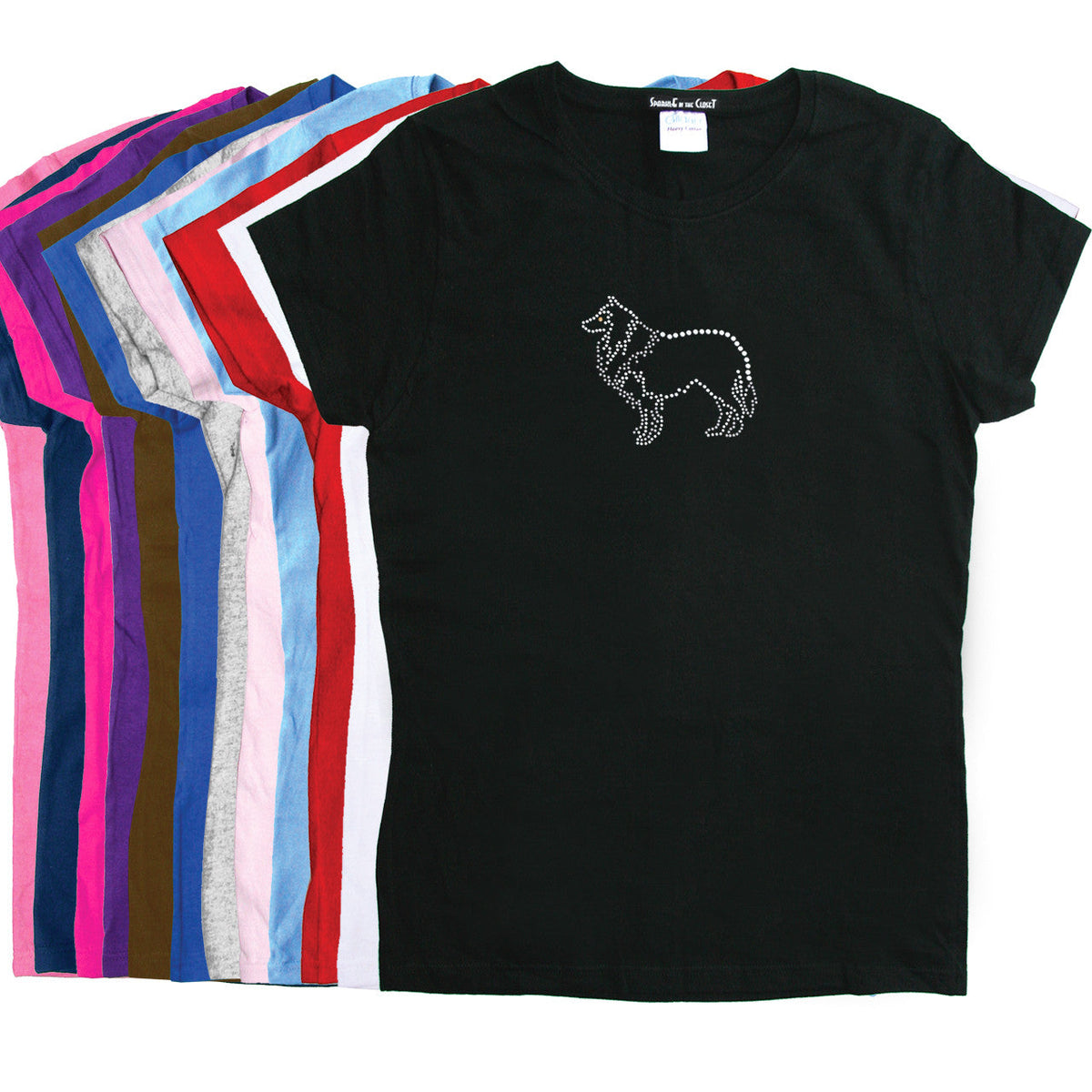 Collie Outline - Womens T-shirt