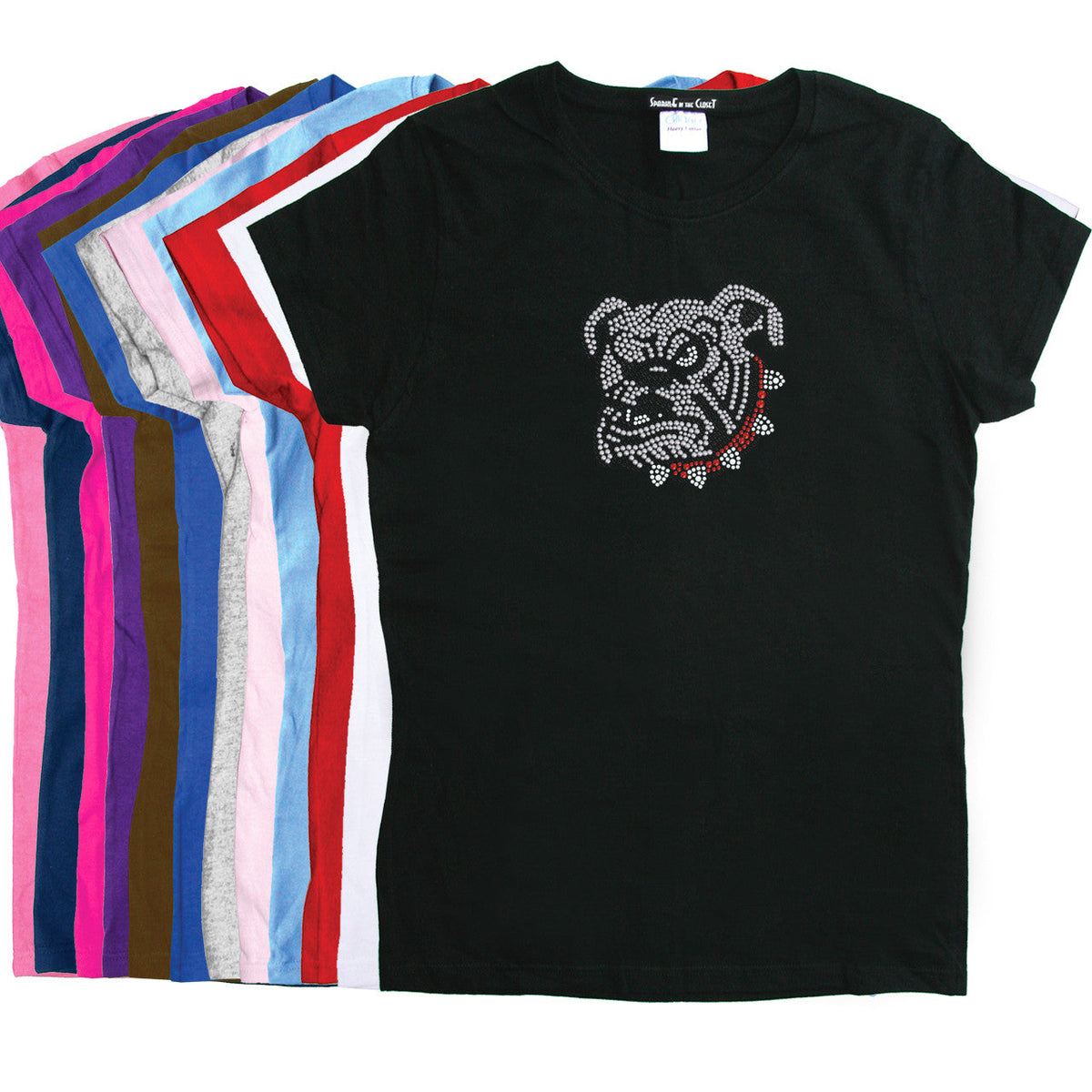 Bulldog Face - White - Womens T-shirt
